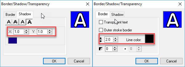 border shadow