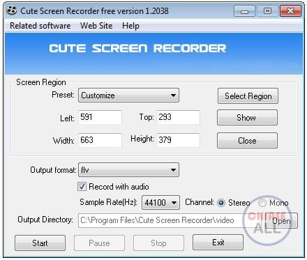 phần mềm quay video màn hình cute screen recorder