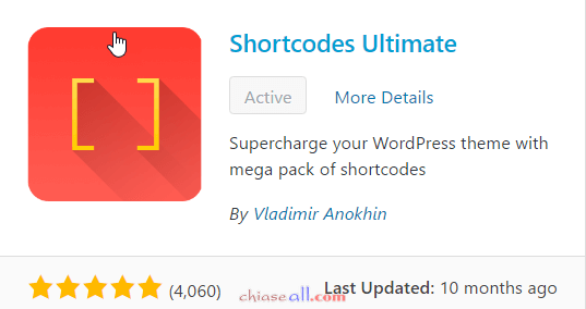 shortcode ultimate chiaseall