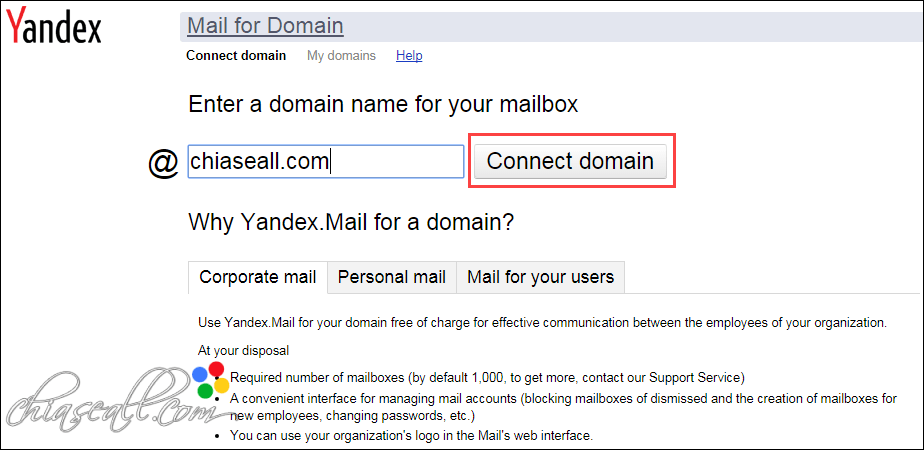 mail for domain yandex 3