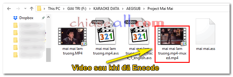 video sau khi encode bằng megui hoàn tất