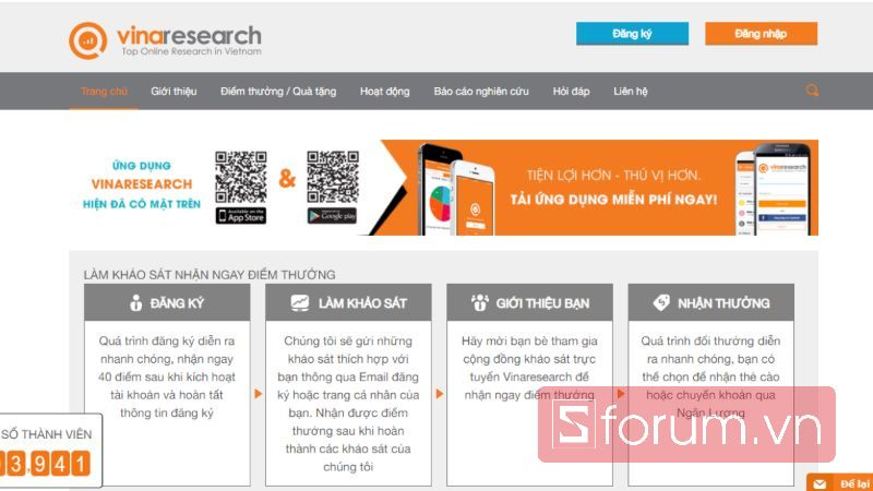 Ứng dụng khảo sát kiếm tiền online