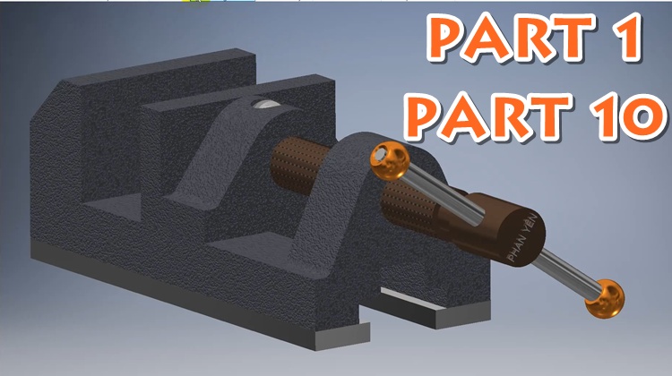 VẼ 3D CHIẾC Ê TÔ